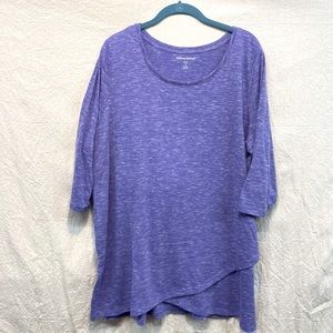 Women Within 3/4 Sleeve Tunic with faux wrap front